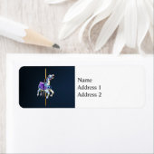 Karussellpferd in Lavender und Blau (Insitu)