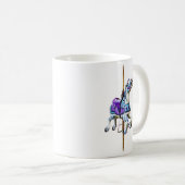 Karussellpferd in Lavender und Blau Kaffeetasse (VorderseiteRechts)