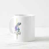 Karussellpferd in Lavender und Blau Kaffeetasse (Vorderseite Links)