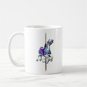 Karussellpferd in Lavender und Blau Kaffeetasse