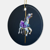 Karussellpferd in Lavender und Blau Keramik Ornament (Links)