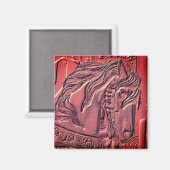 Karussellpferd Kunst Magnet (Vorderseite/Rückseite)