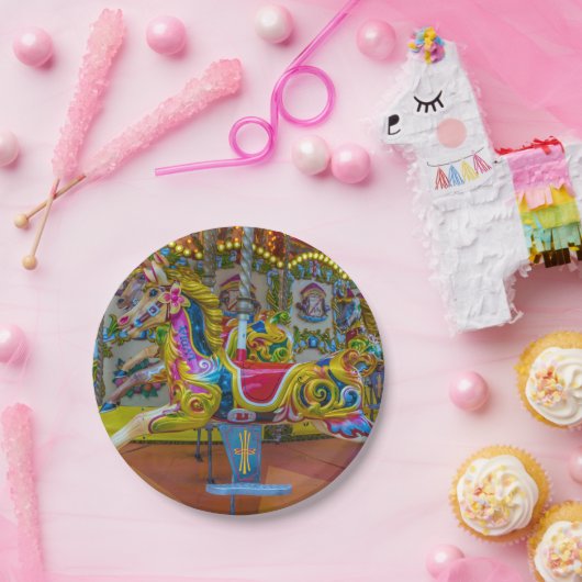 Karussellpferd Pappteller (Party)