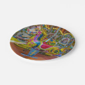 Karussellpferd Pappteller (Schrägansicht)