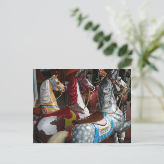 Karussellpferd Postkarte (Stehend Vorderseite)