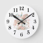 Karussellpferd Runde Wanduhr (Vorderseite)