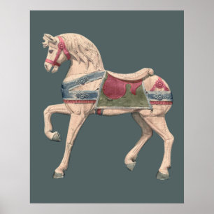 Karussellpferd von Henry Murphy Poster