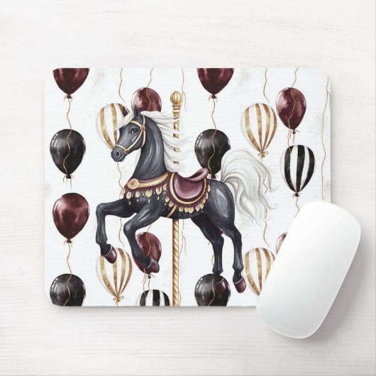 Karussellpferd Zirkusballons Mousepad (Mit Mouse)