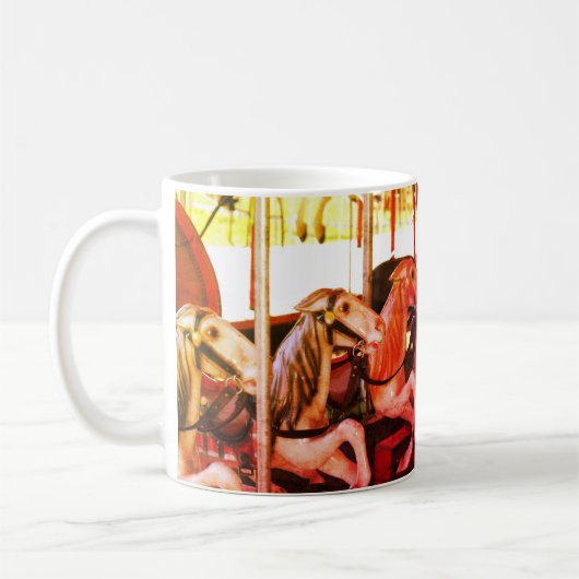 Karussellpferde-Erinnerungen Kaffeetasse (Links)