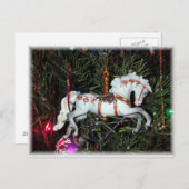 Karussellpferdeverzierung Postkarte (Vorne/Hinten)