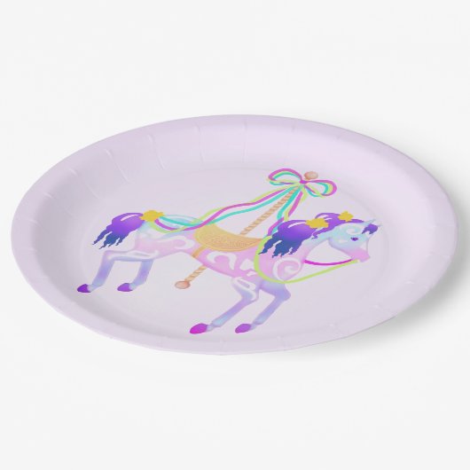 Karussellplatte Pappteller (Schrägansicht)