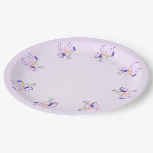 Karussellplatte Pappteller (Schrägansicht)