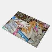 Karusselpferde Fußmatte (Schrägansicht)