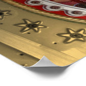 Karusselpferde in Mirror Sepia teilweise Farbe Poster (Ecke)