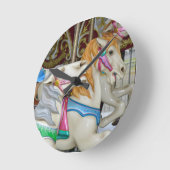 Karusselpferde Runde Wanduhr (Winkel)