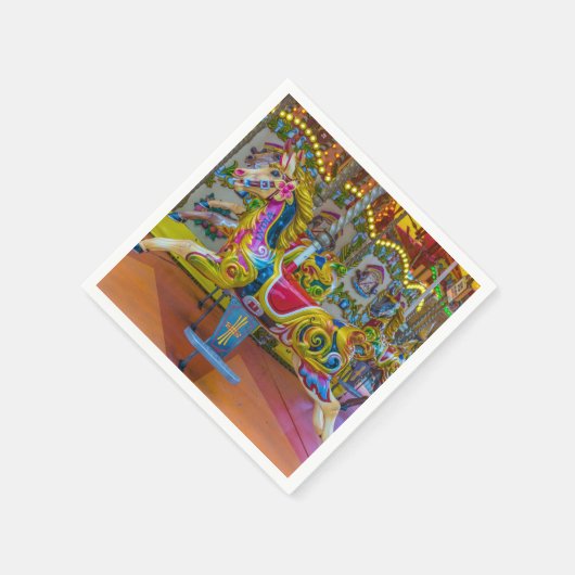 Karusselpferde Serviette (Ecke)