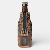 Karvellholz Monogramm Flasche Cooler Flaschenkühler (Flasche Rückseite)
