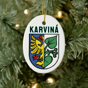 Karviná-Wappen, Tschechische Republik Keramik Ornament
