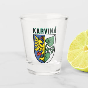 Karviná Wappen, Tschechische Republik Schnapsglas