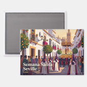 Karwoche Sevilla Spanien Magnet (Vorderseite/Rückseite)