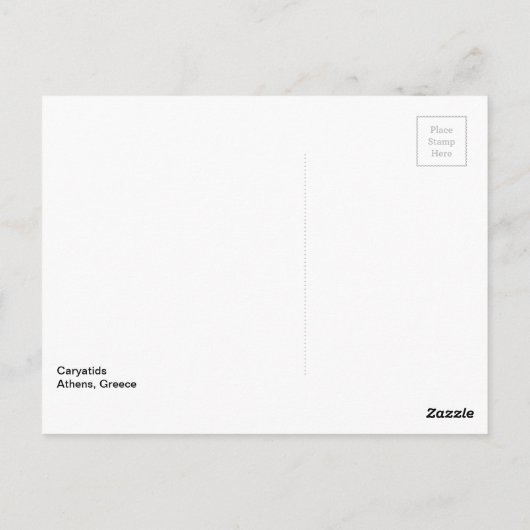 Karyatiden Postkarte (Rückseite)