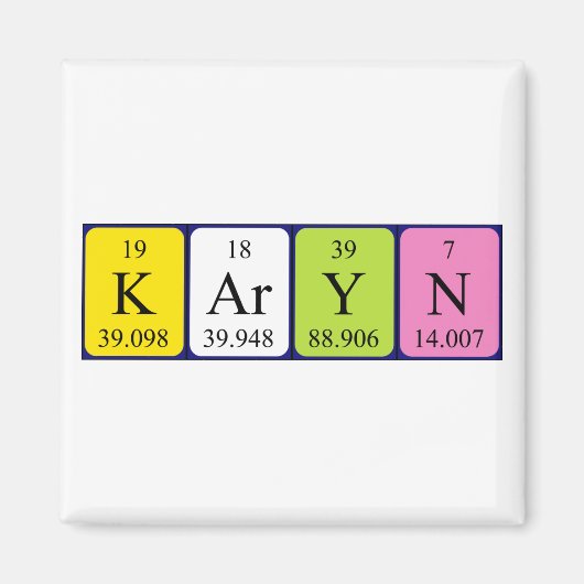 Karyn Periodenmagnetmagnet Magnet (Vorne)