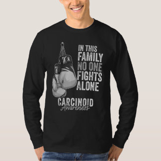 Karzinoid Awareness Month Gloves Zebra Print Grau T-Shirt