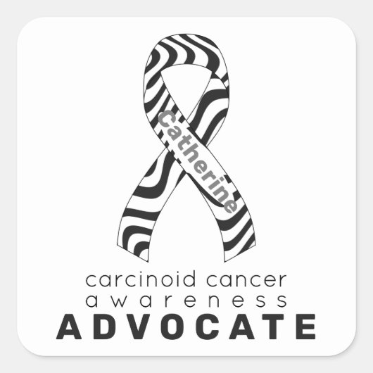 Karzinoid Cancer Advocate White Square Sticker (Vorderseite)