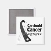 Karzinoid Cancer Awareness Ribbon Magnet (Vorderseite/Rückseite)