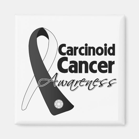 Karzinoid Cancer Awareness Ribbon Magnet (Vorne)