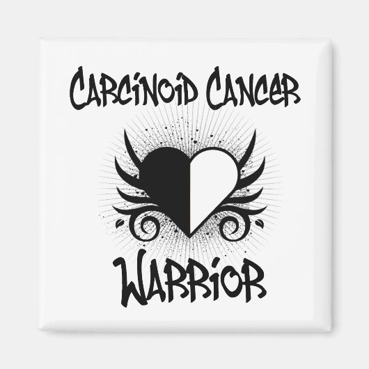 Karzinoid Cancer WARRIOR Herztattoo Magnet (Vorne)