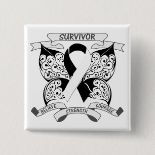 Karzinoid Tumor Survivor Butterfly Stärke Button
