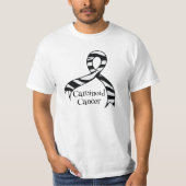 Karzinoider Krebszebra-Bewusstseins-Band-T - Shirt (Vorderseite)