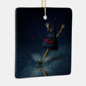 Kasa Obake Japanischer Regenschirm Ghost Rainy Day Keramikornament (Rechts)