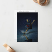 Kasa Obake Japanischer Regenschirm Ghost Rainy Day Mitteilungskarte (Vorderseite/Rückseite Beispiel)