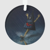 Kasa Obake Japanischer Regenschirm Ghost Rainy Day Ornament (Rückseite)