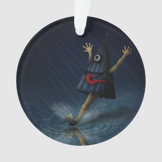 Kasa Obake Japanischer Regenschirm Ghost Rainy Day Ornament (Vorderseite)