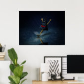 Kasa Obake Japanischer Schirmghost am Regentag Poster (Heimbüro)