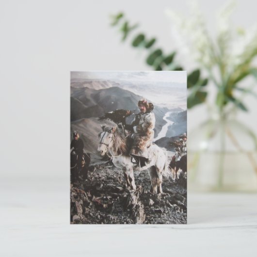 Kasachen von der Mongolei- Postkarte (Stehend Vorderseite)