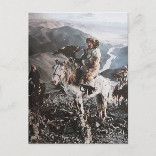 Kasachen von der Mongolei- Postkarte (Vorderseite)