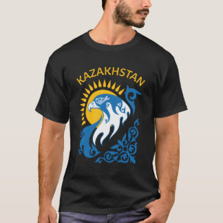 Kasachische Flagge der Republik Kasachstan T-Shirt