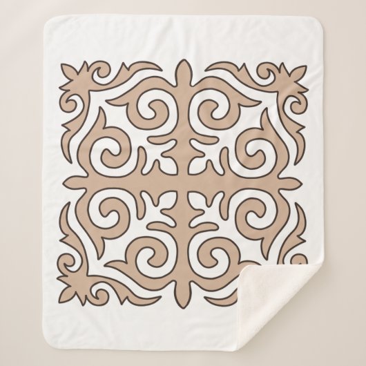 Kasachische Ziermuster Sherpadecke (Vorderseite)