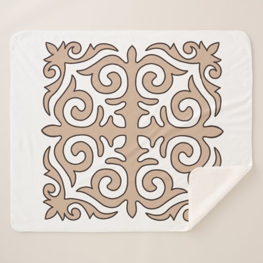 Kasachische Ziermuster Sherpadecke (Vorderseite (Horizontal))