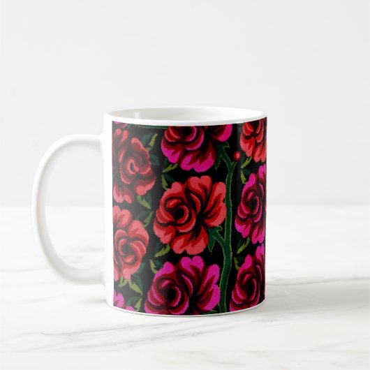 Kasachischer Blumen-Teppich Kaffeetasse (Links)