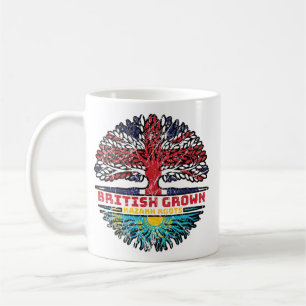 Kasachstan Britische Tree Roots-Flagge Kaffeetasse