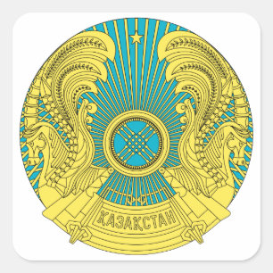 Kasachstan-Emblem Quadratischer Aufkleber
