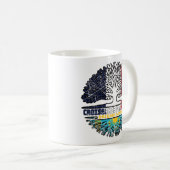 Kasachstan Fahne Frankreich Tree Roots Flag Kaffeetasse (VorderseiteRechts)