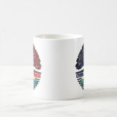 Kasachstan Fahne Frankreich Tree Roots Flag Kaffeetasse (Mittel)