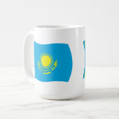 Kasachstan Flag-Tasse Kaffeetasse (Vorderseite Links)
