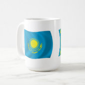 Kasachstan Flag-Tasse Kaffeetasse (Vorderseite Links)